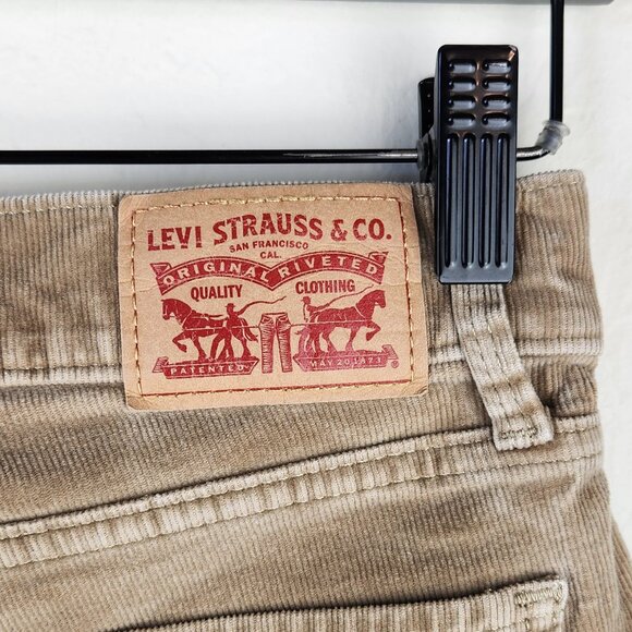 Levi's Surplus Skinny Low Rise White Tab Corduroy Pants Tan sz 27 - Picture 7 of 13